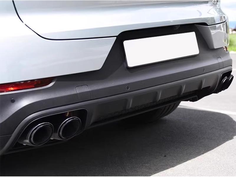 Porsche Cayenne GTS Black Quad Tailpipe Trim (11-24 Years)