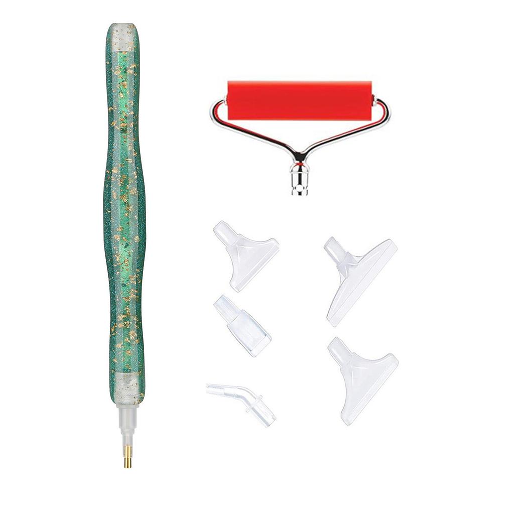 5D Glitter Diamond Painting Pen Rubber Roller Point Drill Pens Multi Placer Tips Kits Diamond Embroidery Cross Stitch DIY Craft