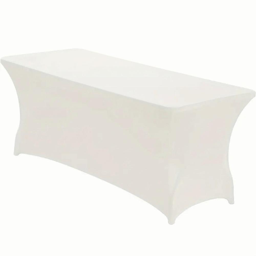 Black 4/6/8FT High Stretch Tablecloth Universal Washable Rectangular Table Cloth Elastic Birthday Table Cover Hotel Banquet