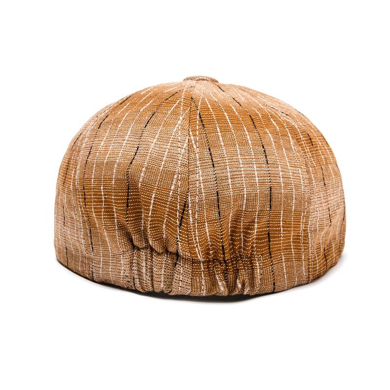 Herrenhut Gestreifte Sonnenblende Achteckige Kappe Britische Kappe Baskenmütze Damen Zeitungskappe