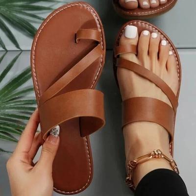 Women Minimalist Thong Sandals New Fashion Flat Sandals Summer Outdoor Beach Vacation Leisure Woman Shoes