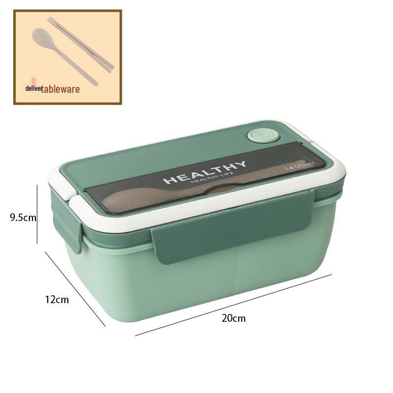 Portable Wheat Straw Bento Box: Insulated, Multi-Compartment, Japanese-Style, Microwave Safe for Office Workers & Students