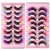 8 Pairs Of Colored False Eyelashes 8D Curled Natural Eyelashes Stage Makeup Performance False Eyelashes