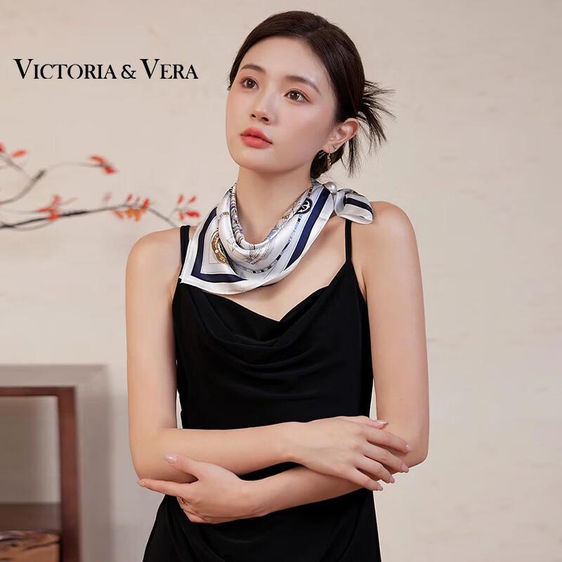 VICTORIA&VERA Mulberry Silk Printed Scarf