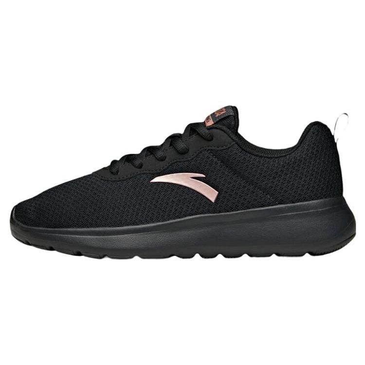

Anta Anti Slip Wear Resistant Low Top Casual Running Shoes Women s Black Gold 39