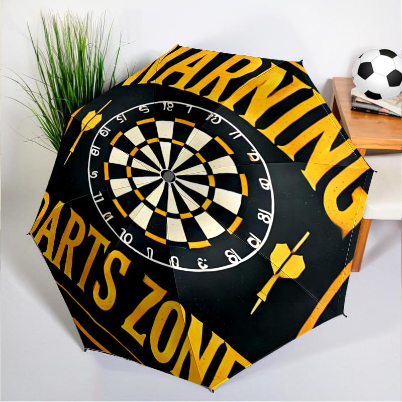 Throw darts Printed Umbrella 8-Frame for Travel, Camping, Casual Lightweight Portable Umbrella, Essential for Every Family Holidays Gift