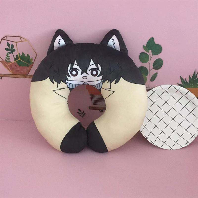 Bungou Stray Dogs Edogawa Rampo Cosplay Seyahat Boyun Yastığı Fyodor Dostoyevsky U Şekilli Peluş Yastık Oyuncak