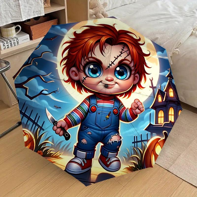 

1pc Halloween Decorations Automatic Open/Close Umbrella, Lightweight Design for Everyone, Halloween & Christmas Gifts - Ideal for Daily, Formal, Party