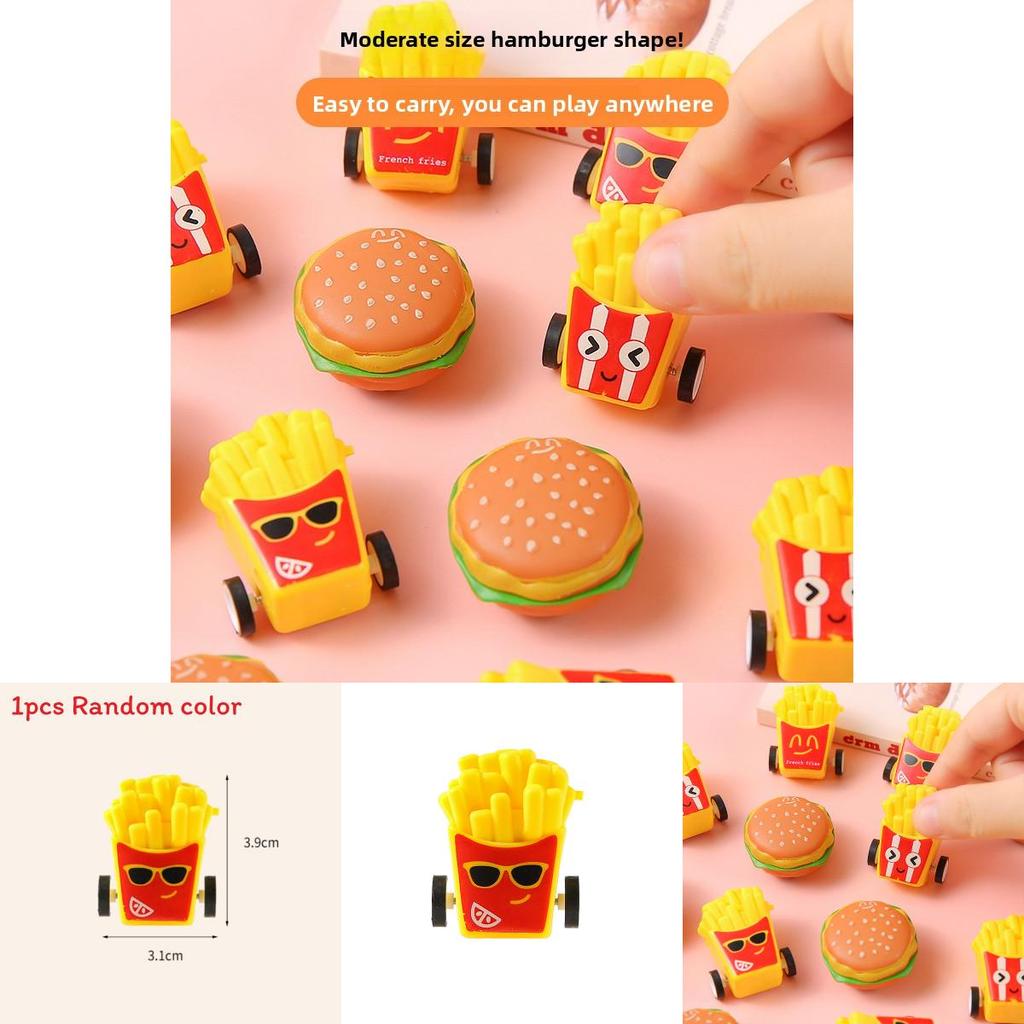 Creative French Fries Burger Design Children Inertia Toy Car For Toddlers And Preschoolers
