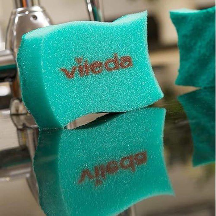Éponge - VILEDA - Glitzi Pur Active - 3 Pièces - Spécial Teflon - Non Rayant