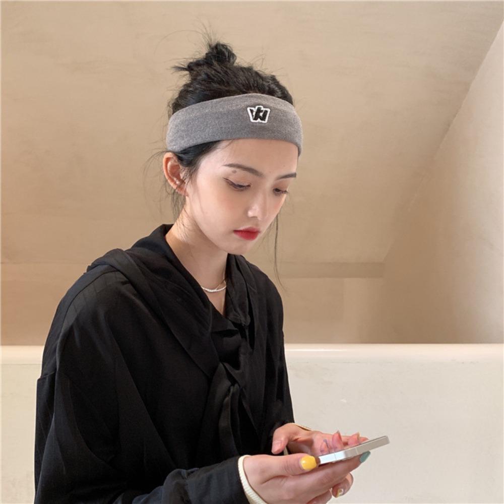 Breathable Elastic Sport Headband Letter Printed Sweat-Absorbent Headscarf Summer