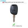 Leather Car Key Cover Bag For Renault Clio Symbol 2006 2007 2008 Kangoo Master Remote Fobs Shell Protector Case Auto Accessories