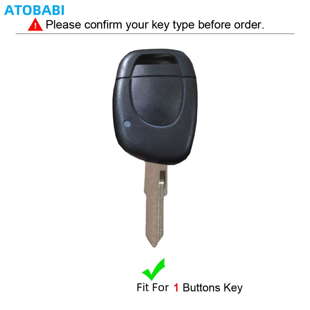 Leather Car Key Cover Bag For Renault Clio Symbol 2006 2007 2008 Kangoo Master Remote Fobs Shell Protector Case Auto Accessories