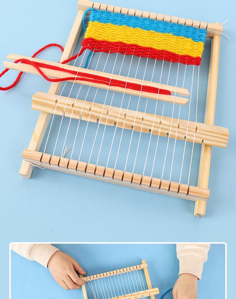 Children's Wooden Yarn Weaving Loom DIY Gift Set