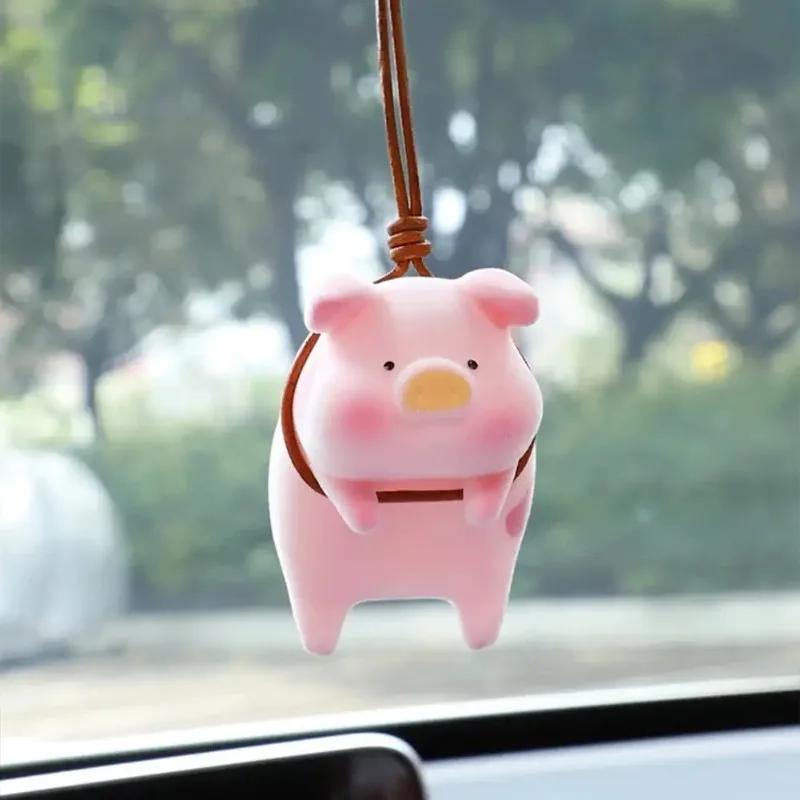 Auto Rückspiegel Anhänger Niedliches Schwein Bär Schaukel Anhänger Auto Innenraum Ornamente Anhänger Dekoration Zubehör Geburtstagsgeschenk