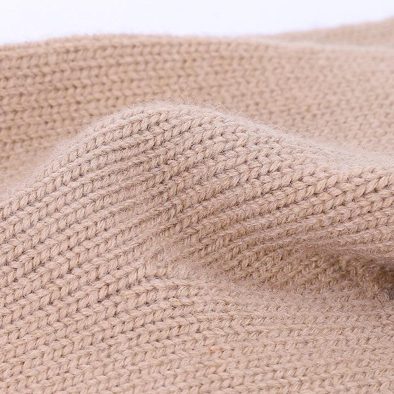 Camel wool gloves winter cold warm simple fashion wool gloves solid color five finger outdoor knitted gloves