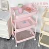 Small Trolley Multi-Layer Mobile Storage Rack for Kitchen, Bedroom, Bathroom, Snacks, Living Room, and Toilet Floor Storage