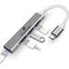 Hub USB F5 SmartTech 4 în 1 Tip C cu 4 Porturi de Mare Viteză 3.0