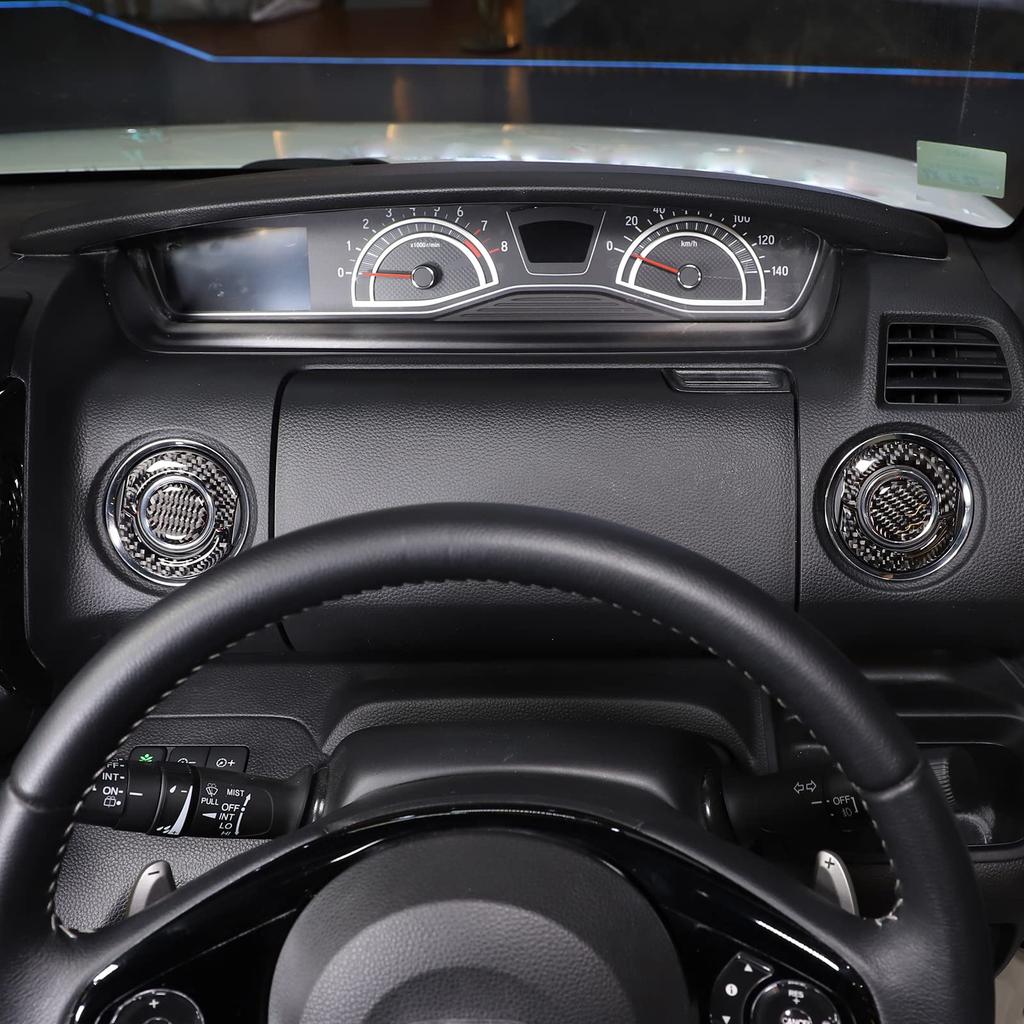 Sauicemy Set of Air Vent Central Control Air Outlet Decoration Vent Interior Trim Protective Car Specific to Your Vehicle Fiber for Honda 6-Piece