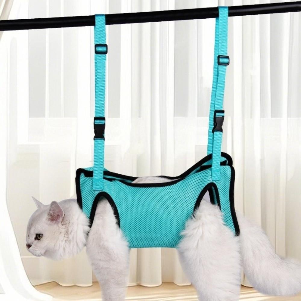Adjustable Pet Nail Trimming Hammock Breathable Mesh Dog Trimming Restraint Bag  For Cleaning