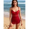 2026 Summer New Women One Piece Swimsuit Fashion Solid Casual Ladies Beach Pool Swimming Bathing Suit