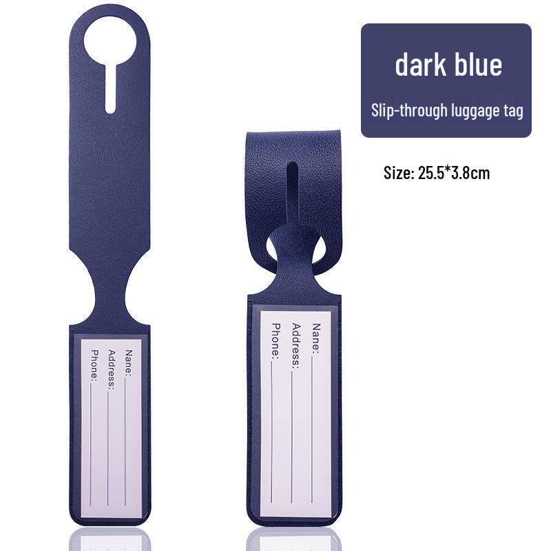 

PVC Luggage Tag with Leather Strap, Flip Cover, and Lanyard for Boarding Pass and Name Card