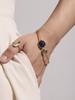 Ferris Wheel Unique Stainless Steel Bracelet for Women Luxury Square Czech Glass Gold Plated Cuff Open Bangle Charm Zircon