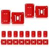 A20F-10Pcs Battery Base And Tool Holder Drill Tool Wall Mount Batteries Storage Battery Mounts Dock Holder For Power Tool-Red