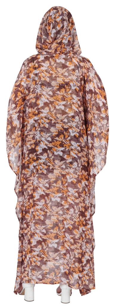 Moomaya Hooded Caftan For Women's Long Printed Bikini Cover Up Summer Turkish