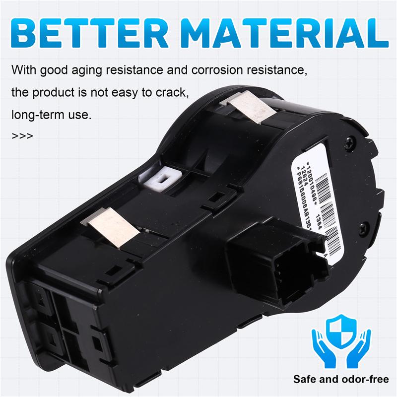 A28G-For Jeep Cherokee 2014-2018 Compatible 68156006AB Car Light Switch Fog Light Switch Headlight Switch 68156006