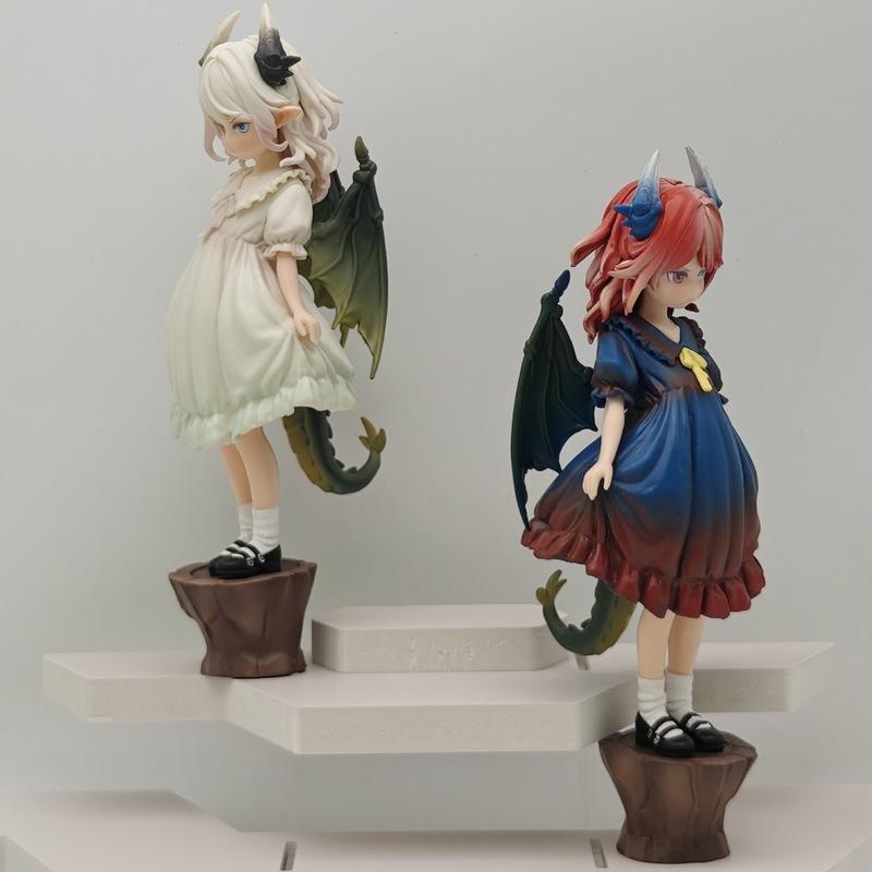 Anime Dragon Girl Kanna Kamui Angry Twin Demon Girl Collectible Figure Statue Desktop Decoration For Anime Fans Collection Gift