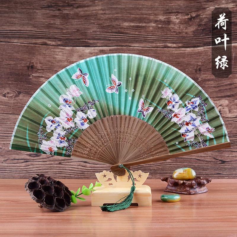 Special Foreign Silk Japanese Style Small Folding Fan Gifts for Foreigners