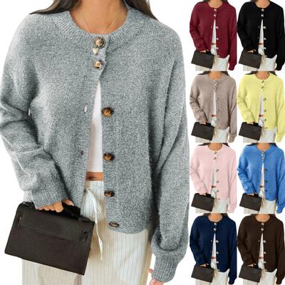Women's Cardigan Sweaters Lightweight R-Neck Long Sleeve Outfits Fall Fashion Clothing