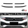 4X Car Front Bumper Mesh Center Grille Grill Moulding Strips Cover Trim ABS For VW Tiguan L R-line   Styling Accessories
