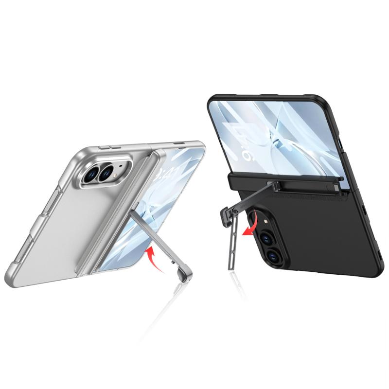 For iPhone Duo Case Magnetic Full Skin-Feel Cover with Side Kickstand Shockproof Protective Shell