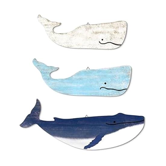 

3 шт. Деревянный морской настенный декор в деревенском прибрежном стиле, настенное искусство с изображением китовой акулы, винтажное морское животное, подвесное украшение для гостиной, спальни