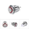 12mm Circle LED Waterproof Metal Momentary Push Button Switch High Flush 4 Pin 1NO