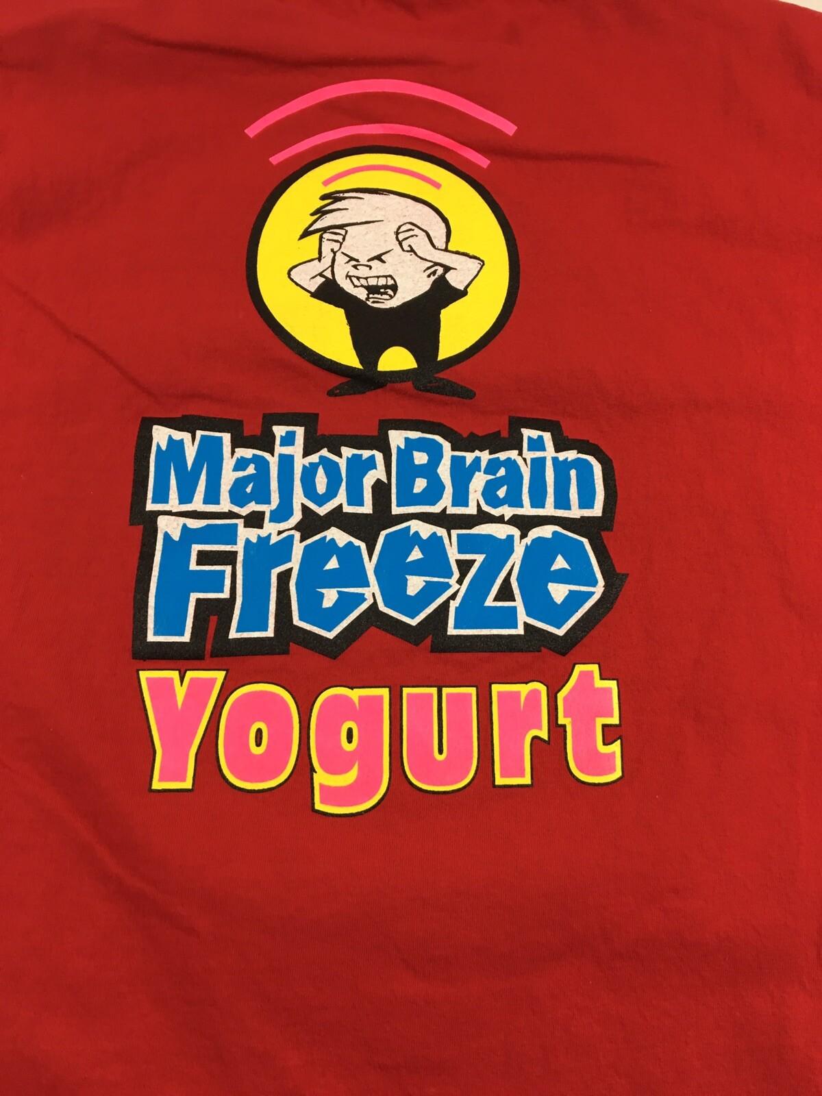 Major Brain Freeze Yogurt T Shirt Size Large Red S