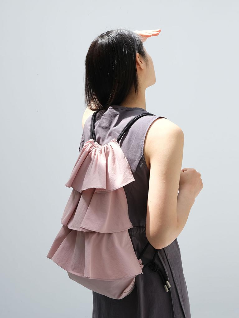 Vimun Ruffle String Bag_Dusty Pink