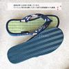 Takeharu Made In Japan Tatami and Igusa Hemp Size M Women's Sandals, Calypso, Leaf/Navy,