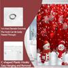 Snowman Red Ornaments Christmas Shower Curtain With Hooks, Merry Holiday Bathroom Decor For Festive Winter Celebration