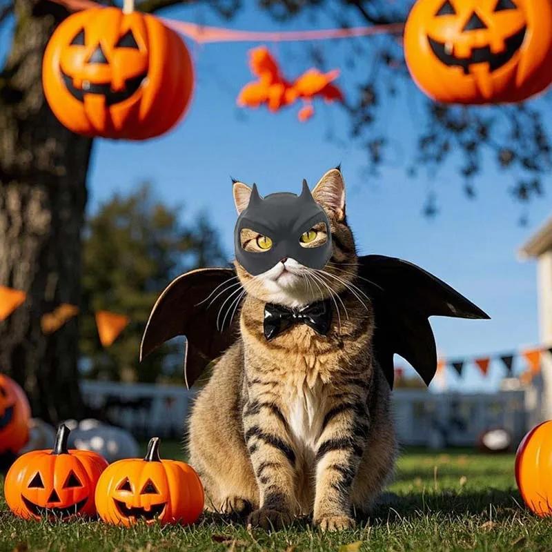 1-10PCS Pet Halloween Mask Costume Set Avengers Cosplay Outfit for Cats Dogs Party Supplies Funny Halloween Decoration Gift