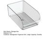 Refrigerator Storage Box, Large Opening Design Transparent Storage Bin, Food-Grade Crisper Box for Kitchen Cabinet Pantry Organization