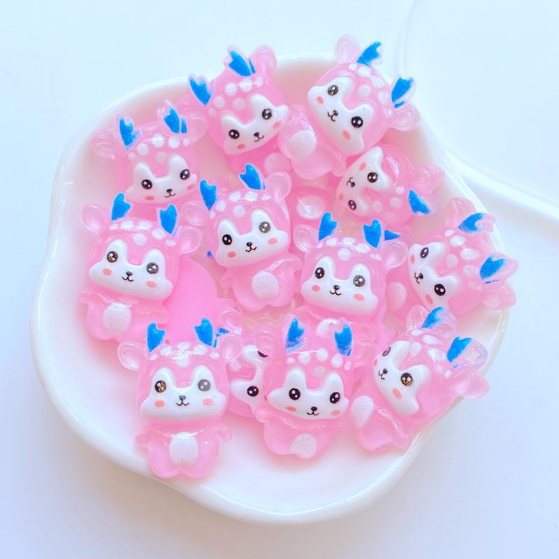

10Pcs New Cute Mini 19*23mm Cartoon Deer Series Flat Back Resin Cabochons Scrapbooking DIY Jewelry Craft Decoration Accessories