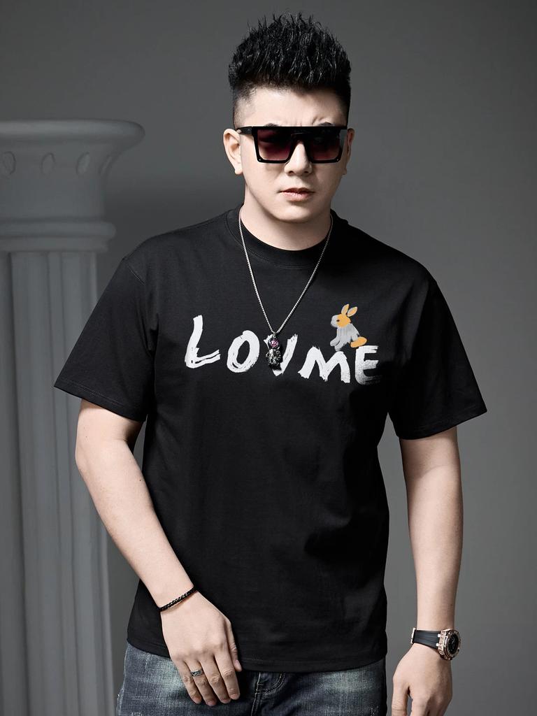 European and American Style Trendy Brand Cartoon Print Short-Sleeve T-Shirt for Men, 2026 Summer New Round Neck T-Shirt Half-Sleeve Top