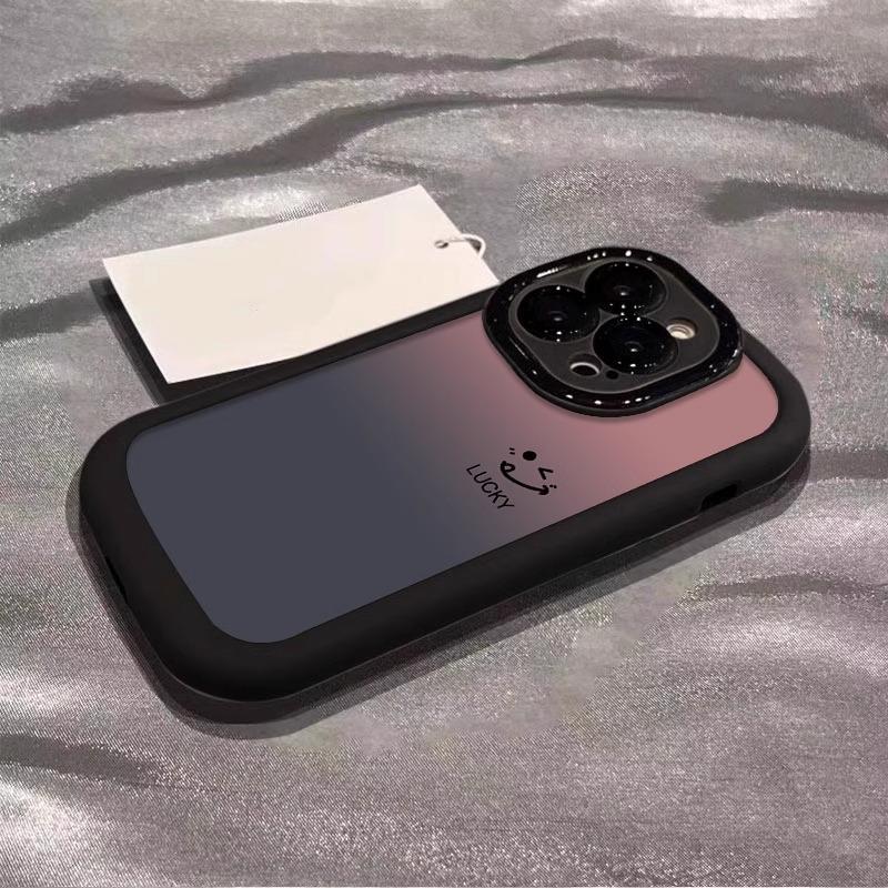 

Подходит для чехла для мобильного телефона Apple 15 Promax Puff iPhone 14plus Градиент Смайлик 16 Мультяшный 13 Противоударный Xr iPhone 16 Pro