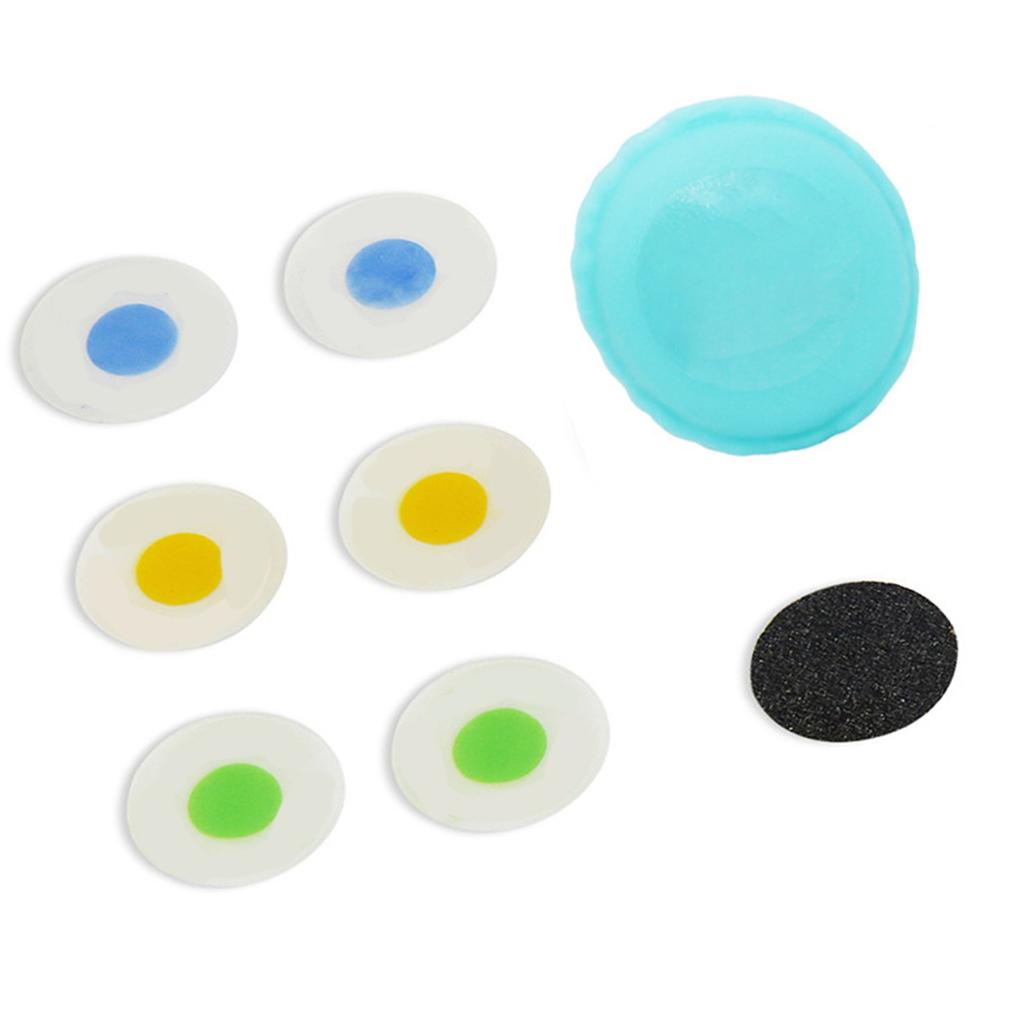 6pcs Bike Tire Patch Self Adhesive Colorful Round Cycling Puncture Repair Patch Tube Quick Repair Tool for Mountain Bike