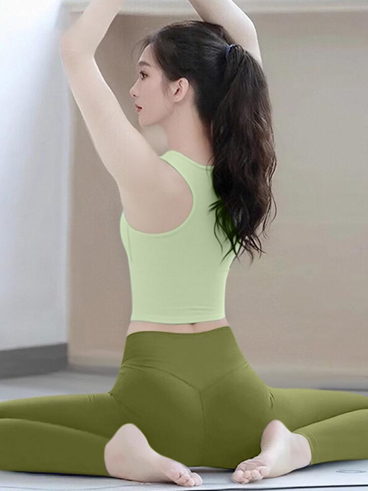 2026 Women s Yoga Set: Sleeveless Tank & Quick-Dry Sports Bra for Pilates Double Extra Large