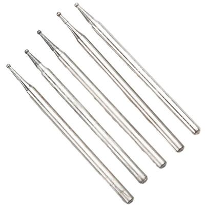 5Pcs Carve Precision Diamond Grinding Head 0.5mm-8mm Round Electric Grinder Parts Carving Tool 2.35mm Shank