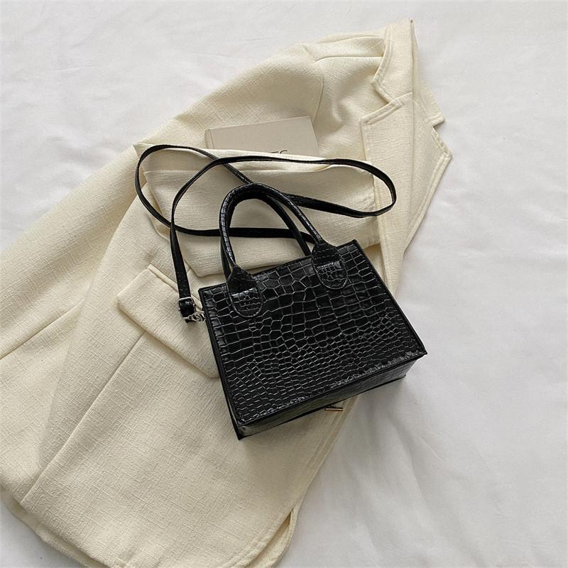 Casual Chic 2023 Spring Pu Leather Handbag Magnetic Clasp Crossbody Bag чёрный